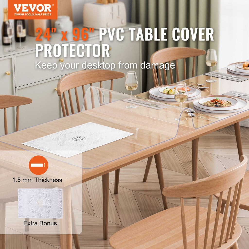 Table Cover 13x16Inch 1.5 Mm Thick Clear Desk Protector Rectangle PVC