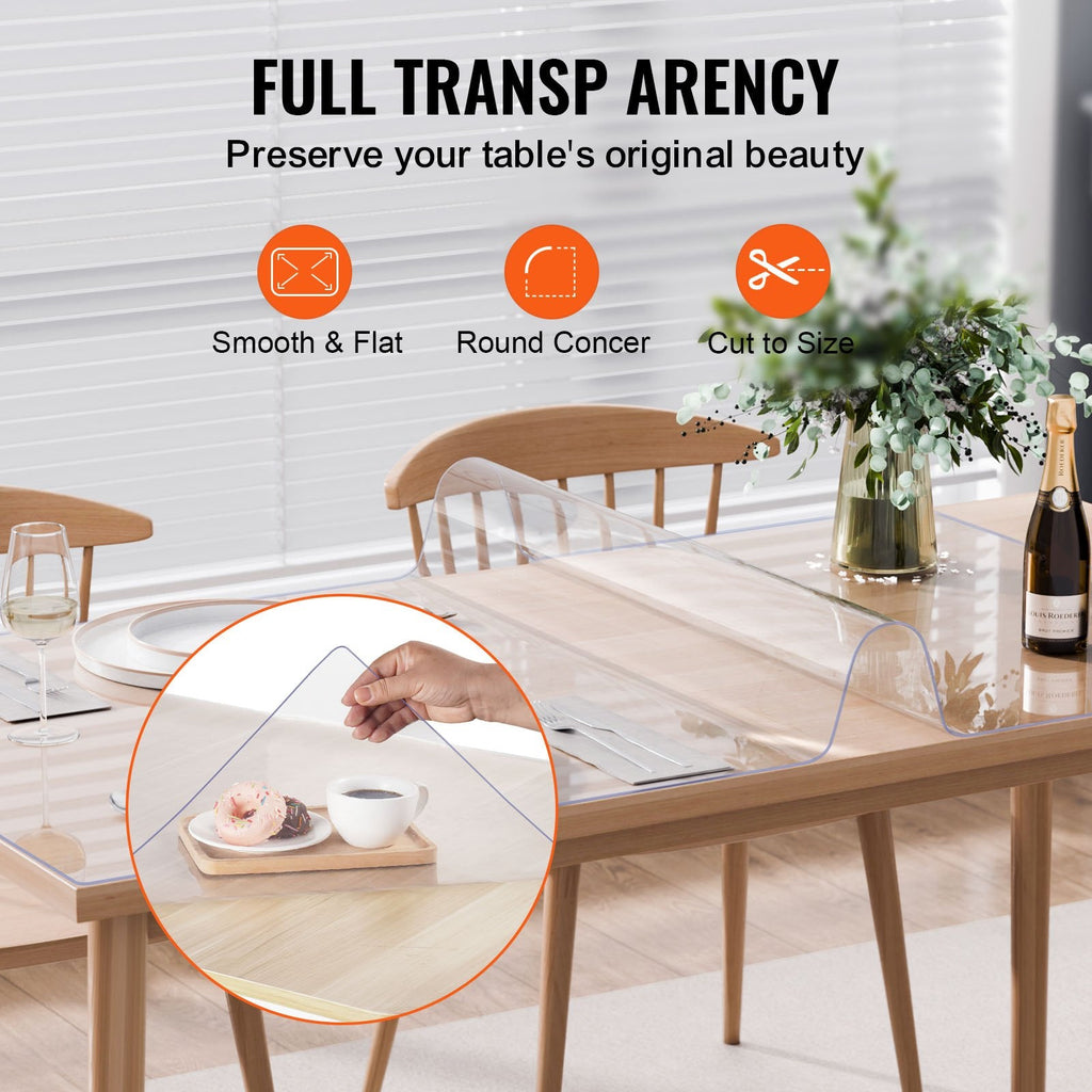 Table Cover 13x16Inch 1.5 Mm Thick Clear Desk Protector Rectangle PVC