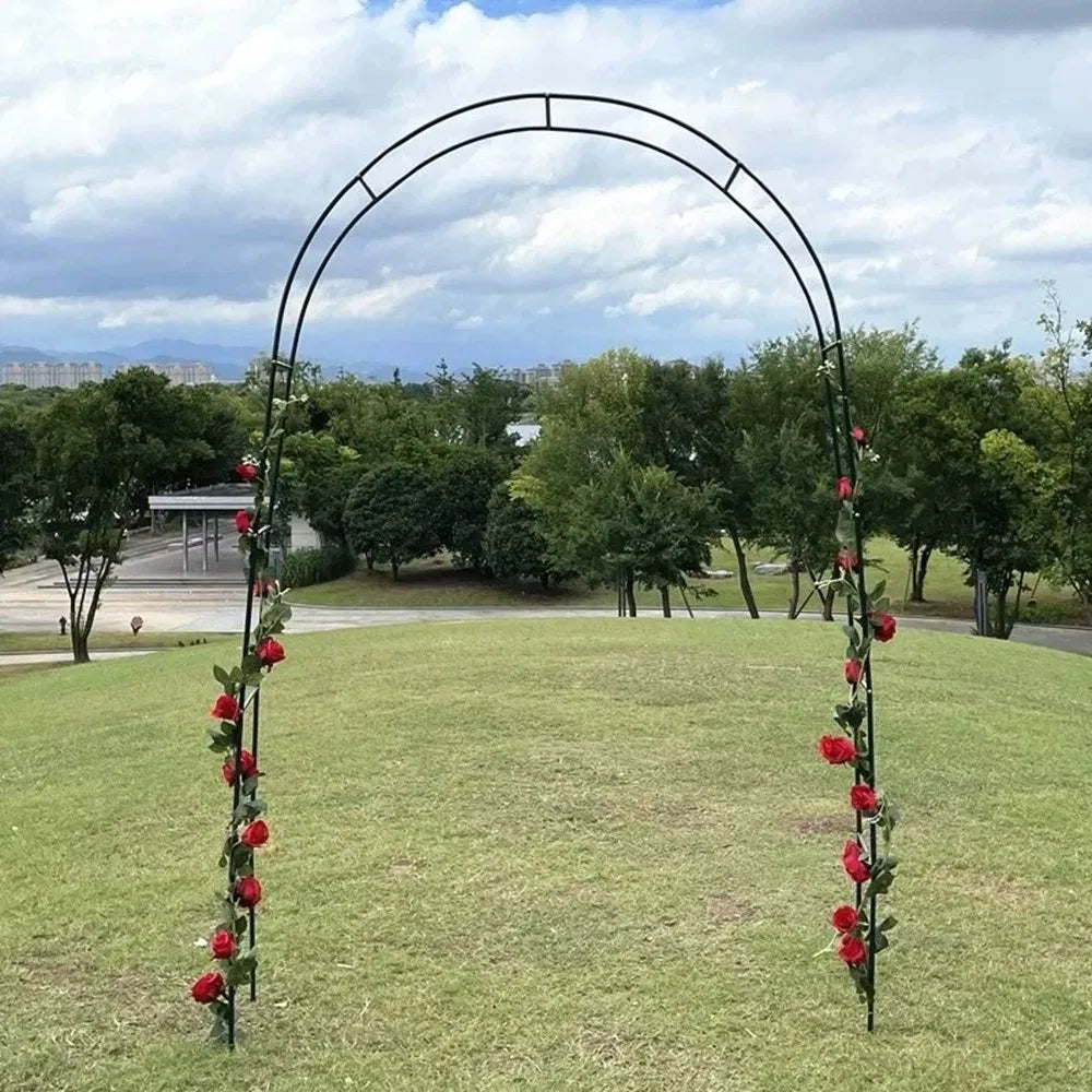 7'8" H X 4'5" W Metal Garden Arch Trellis,adjustable Arbor Trellis