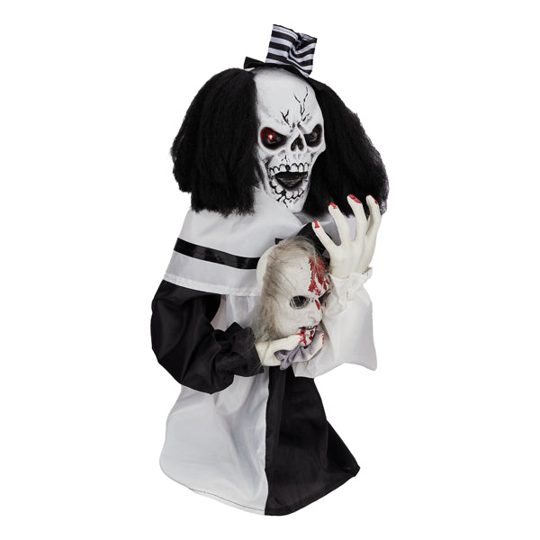 1.8ft Halloween Decoration Scary Clown, Sound-actived Party Decor