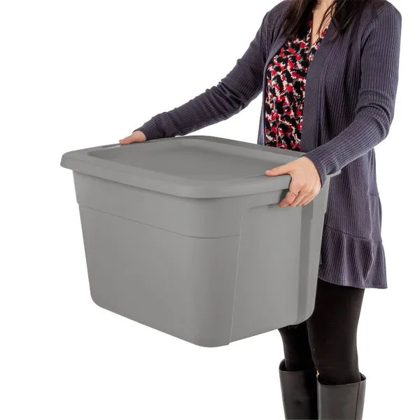 18gal Non-latching Storage Tote Gray