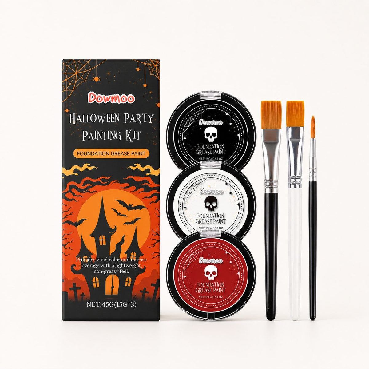 Dowmoo Halloween Face And Body Paint Set, 45 G Set