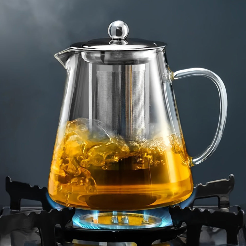 950 ML High Borosilicate Heat-resistant Glass Tea Pot Transparent