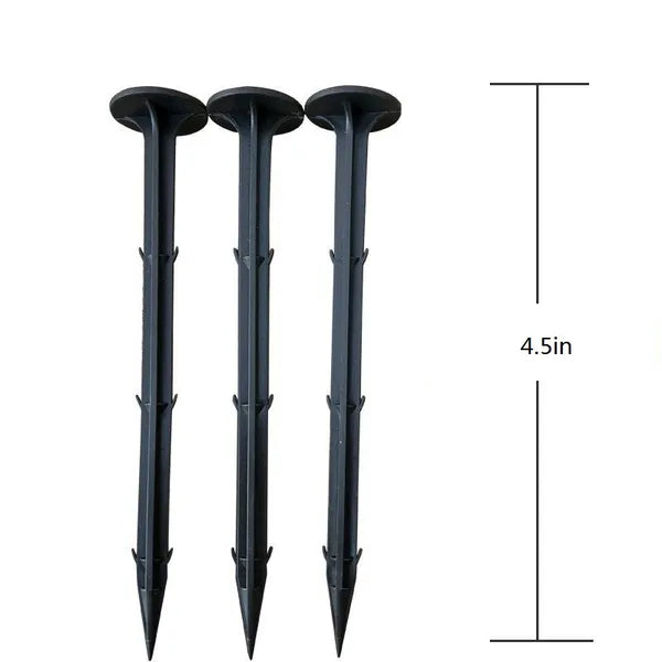 50PC 4.5inch Plastic Lawn Turf Spikes, Groundsheet Fixing Spikes