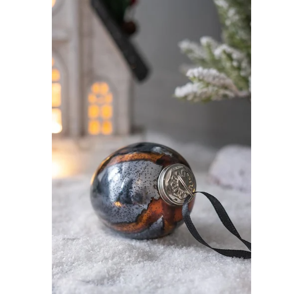 3 X 3 X 4.3 Egg Christmas Ball Ornament, Glass Decorative Hanging Ball