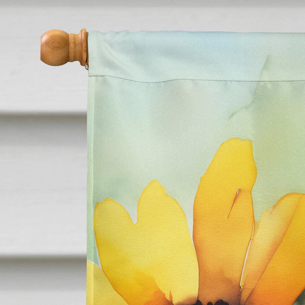 Maryland Black-eyed Susans In Watercolor House Flag Large Porch Sleeve