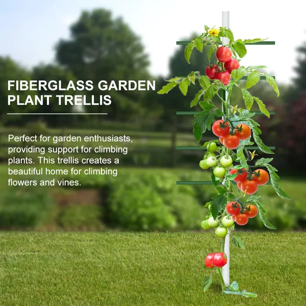 1PC 2FT*6FT White U-shaped Tube Climbing Trellis, Garden Flower Stand