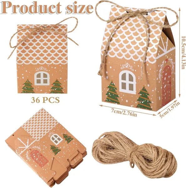 36 Pieces Mini Christmas Party Favor Boxes Gift Bags, Small Gift Boxes