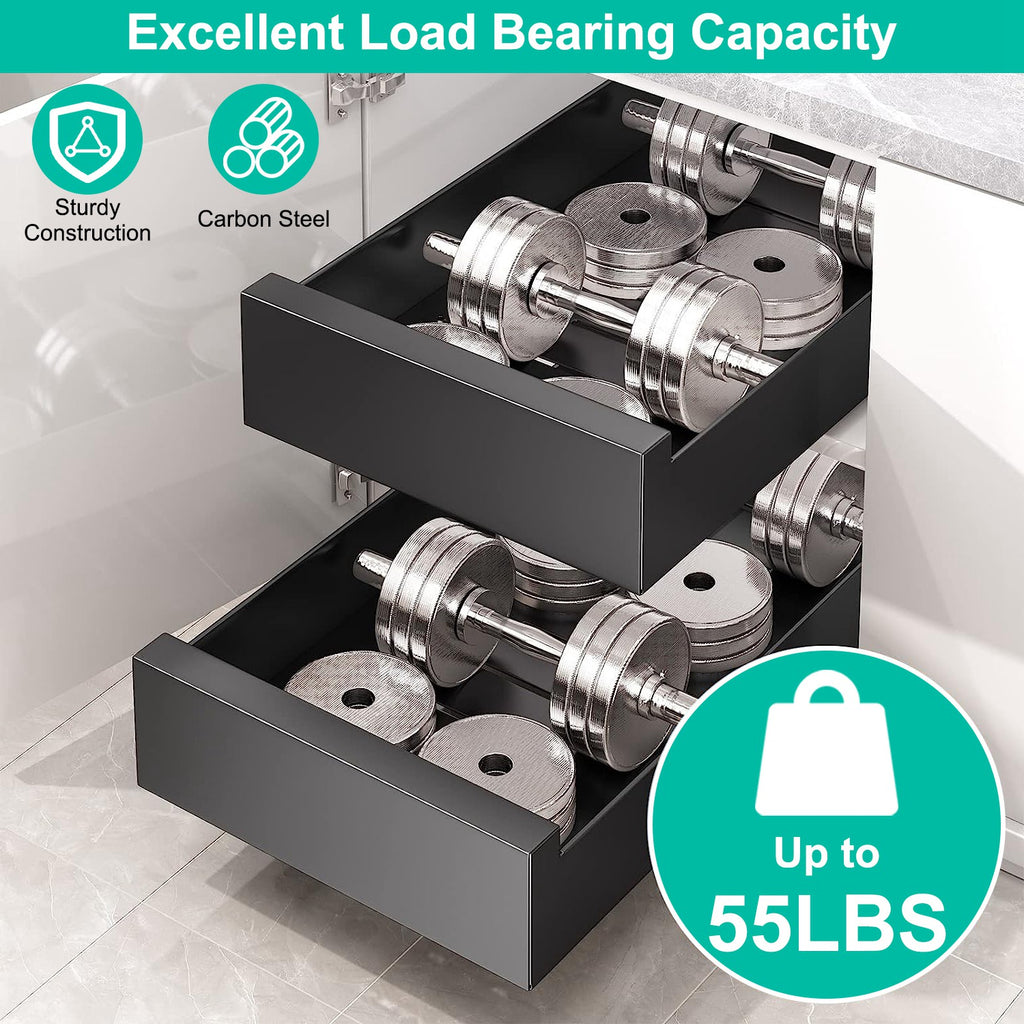 1Pc Pull Out Cabinet Organizer Carbon Steel Slide Out Drawer Storage