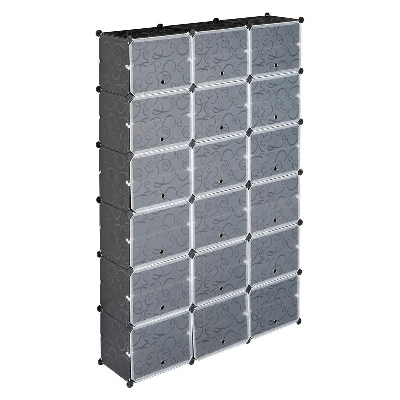 12 Layer Portable 72 Pairs Shoe Rack Storage Rack 36 Grid Tower Rack