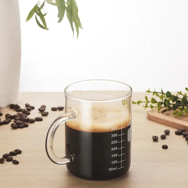 1 PCS Transparent Tape With High Borosilicate Glass Cup, Coffee Cup