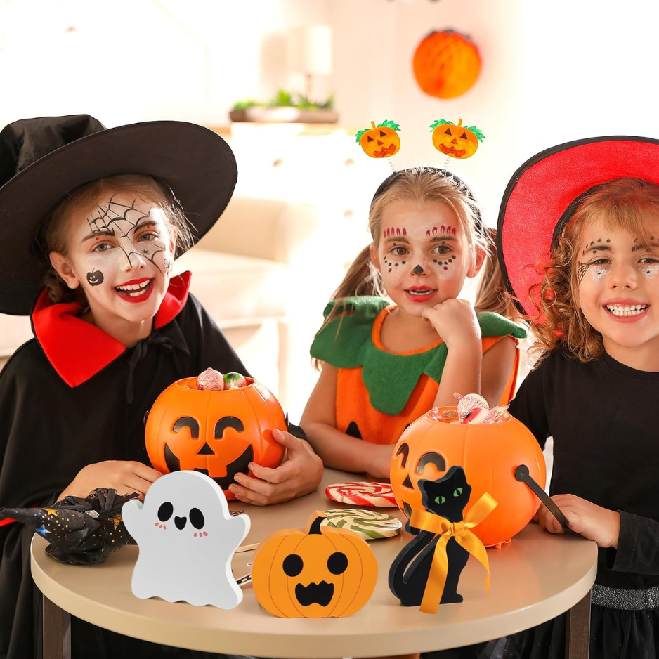 3 Cute Halloween Table Decorations Spooky Tiered Tray Decor Indoor