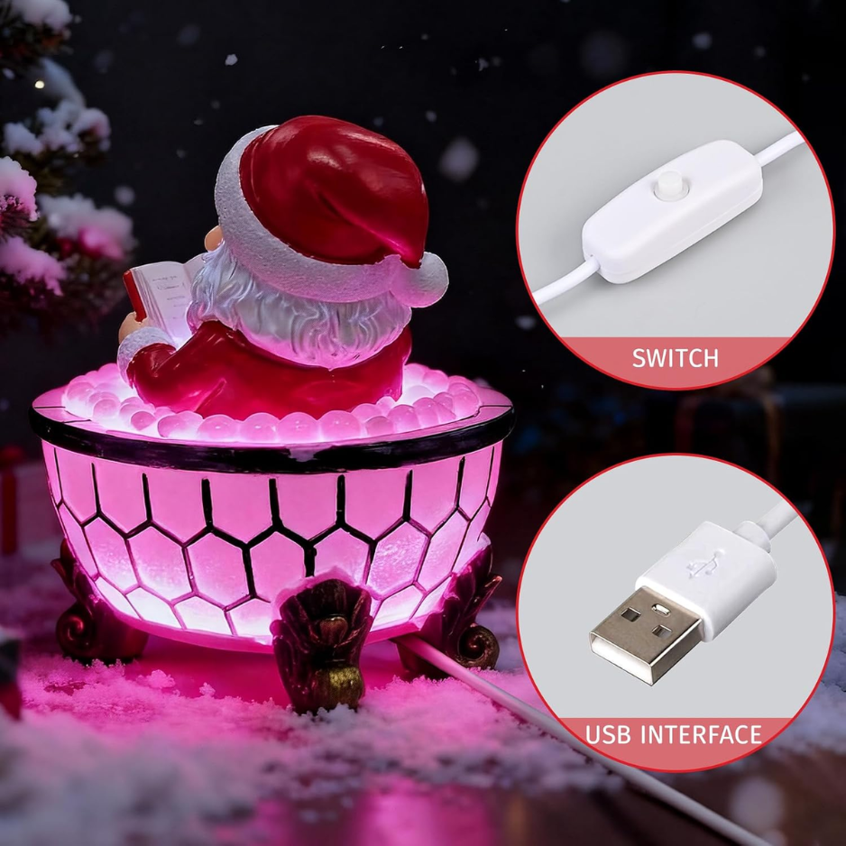 Christmas Santa Claus Bubble Bath Lamp, Bathroom Decor For Halloween