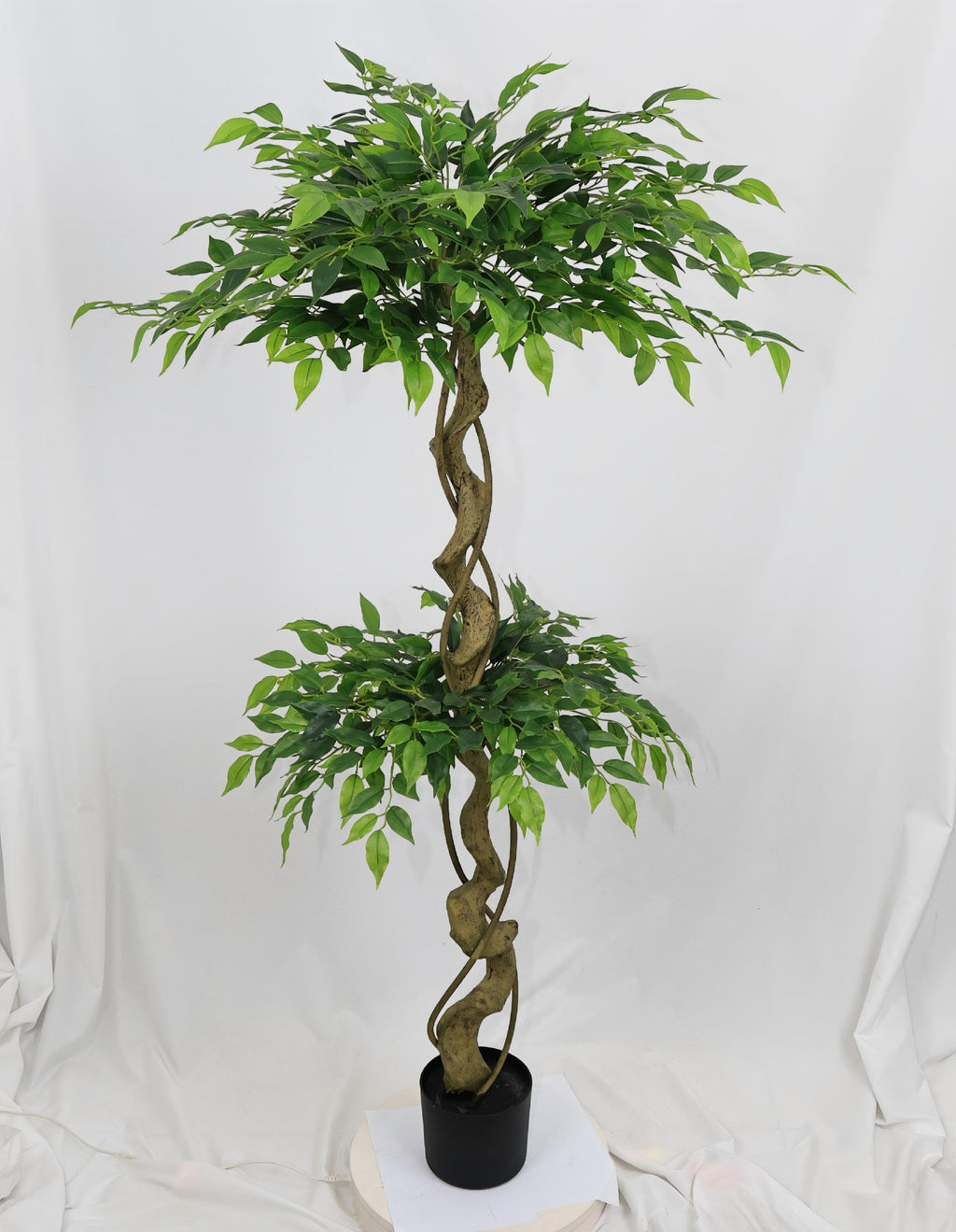 5.2FT Artificial Ficus Tree, Lifelike Faux Banyan Tree With Pot