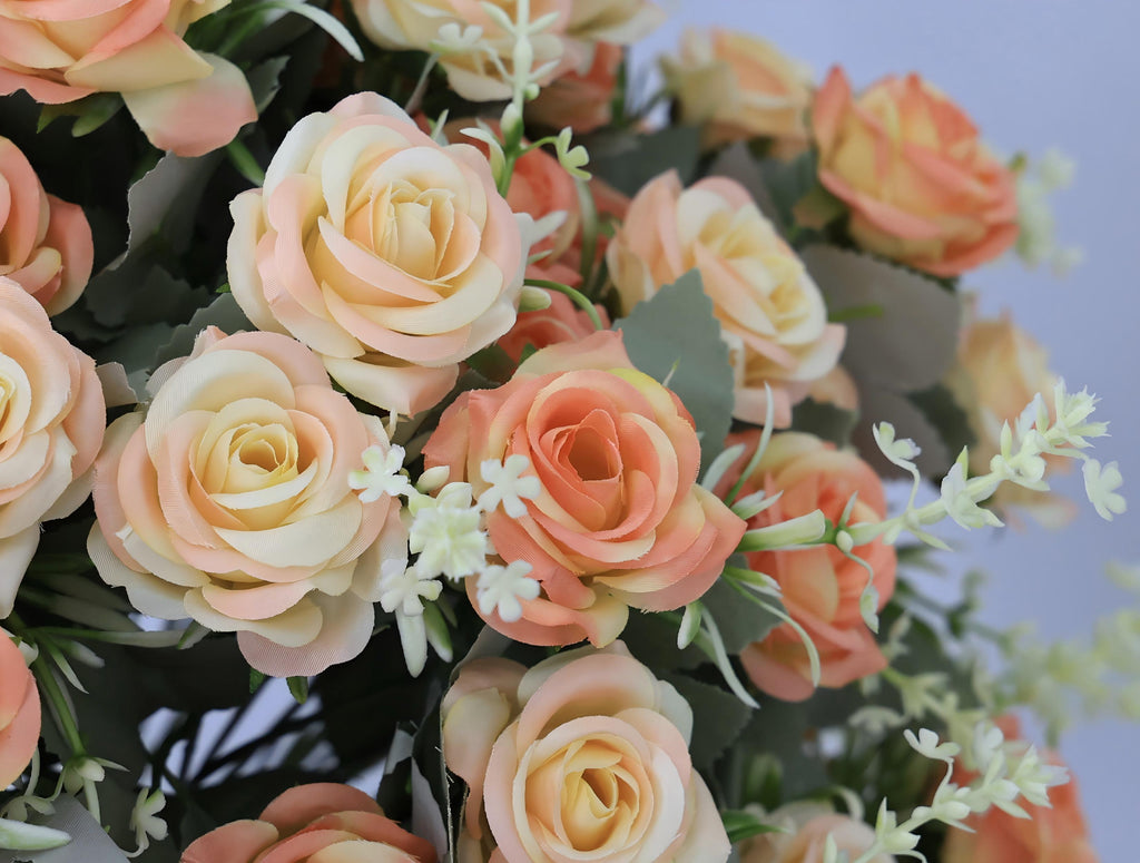 24-Inch Artificial Rose Decoration UV Resistant, Lifelike Faux Floral