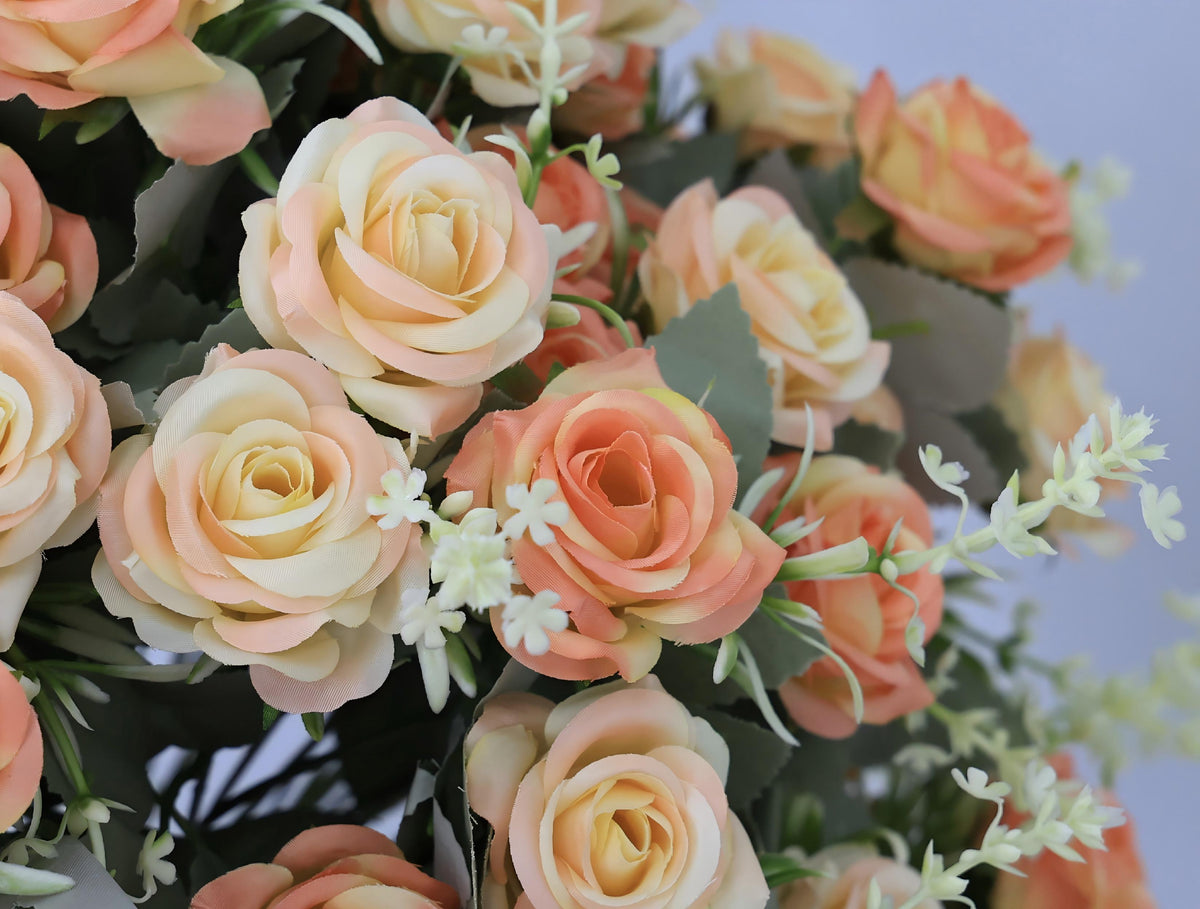 24-Inch Artificial Rose Decoration UV Resistant, Lifelike Faux Floral