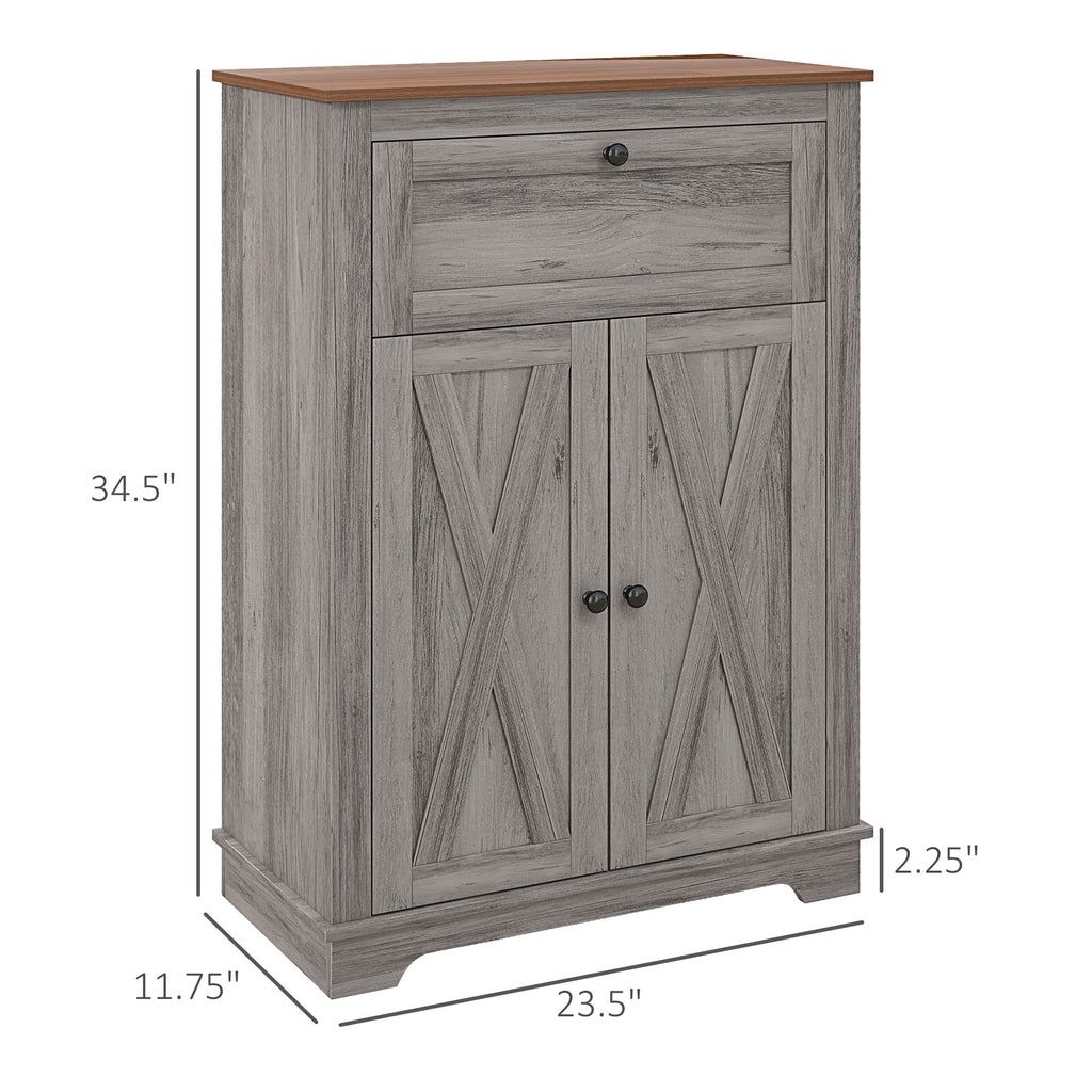 Farmhouse Sideboard Storage Cabinet With Doors And Drawer For Kitchen