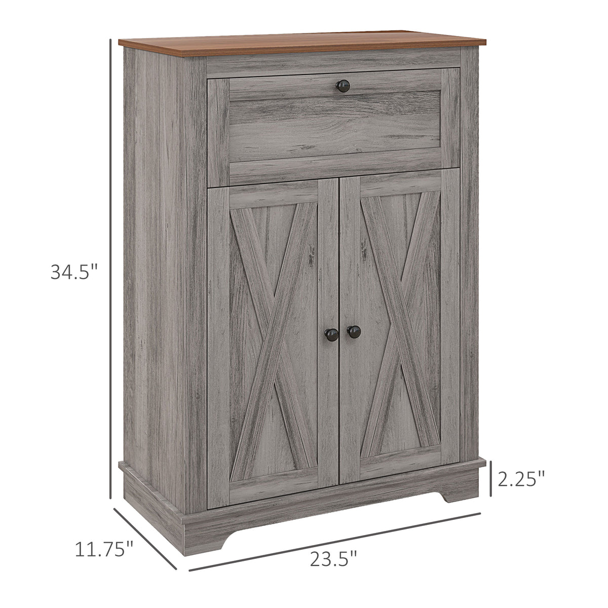 Farmhouse Sideboard Storage Cabinet With Doors And Drawer For Kitchen