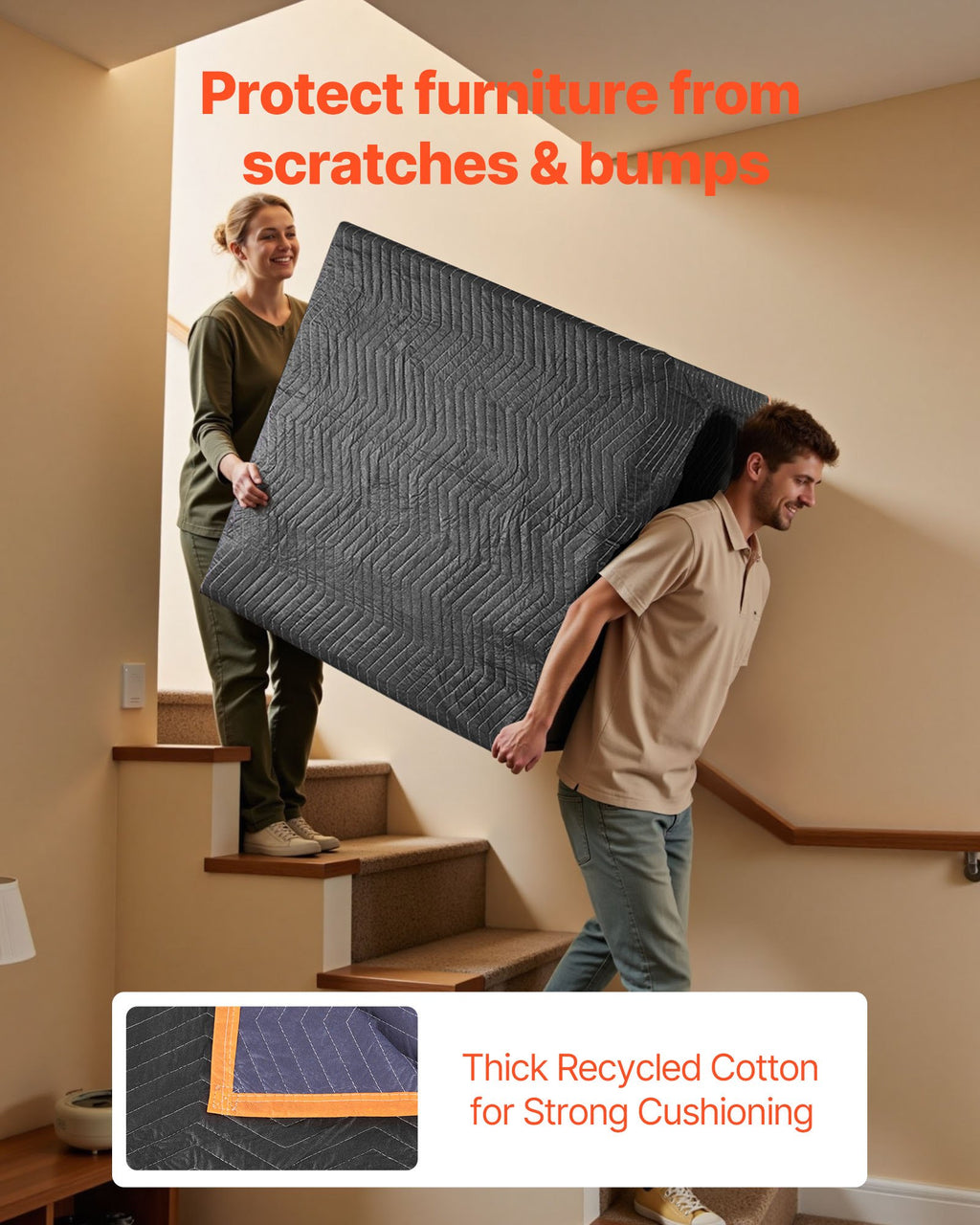 Moving Blankets 6 Pcs, 80 X 72 In 35 Lbs-dz Large Packing Blankets