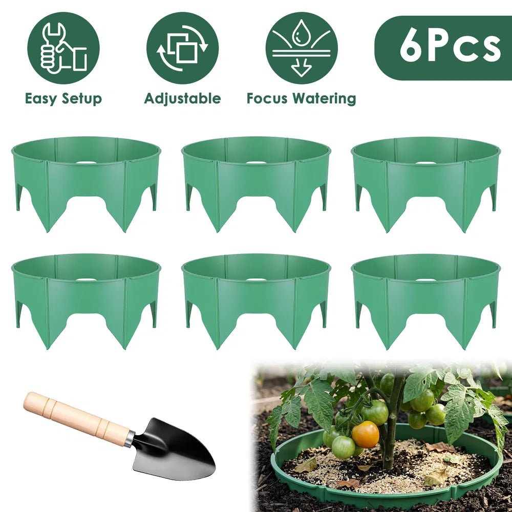 6Pcs/12Pcs 10in Planting Grow Rings Adjustable For Outdoor Plants