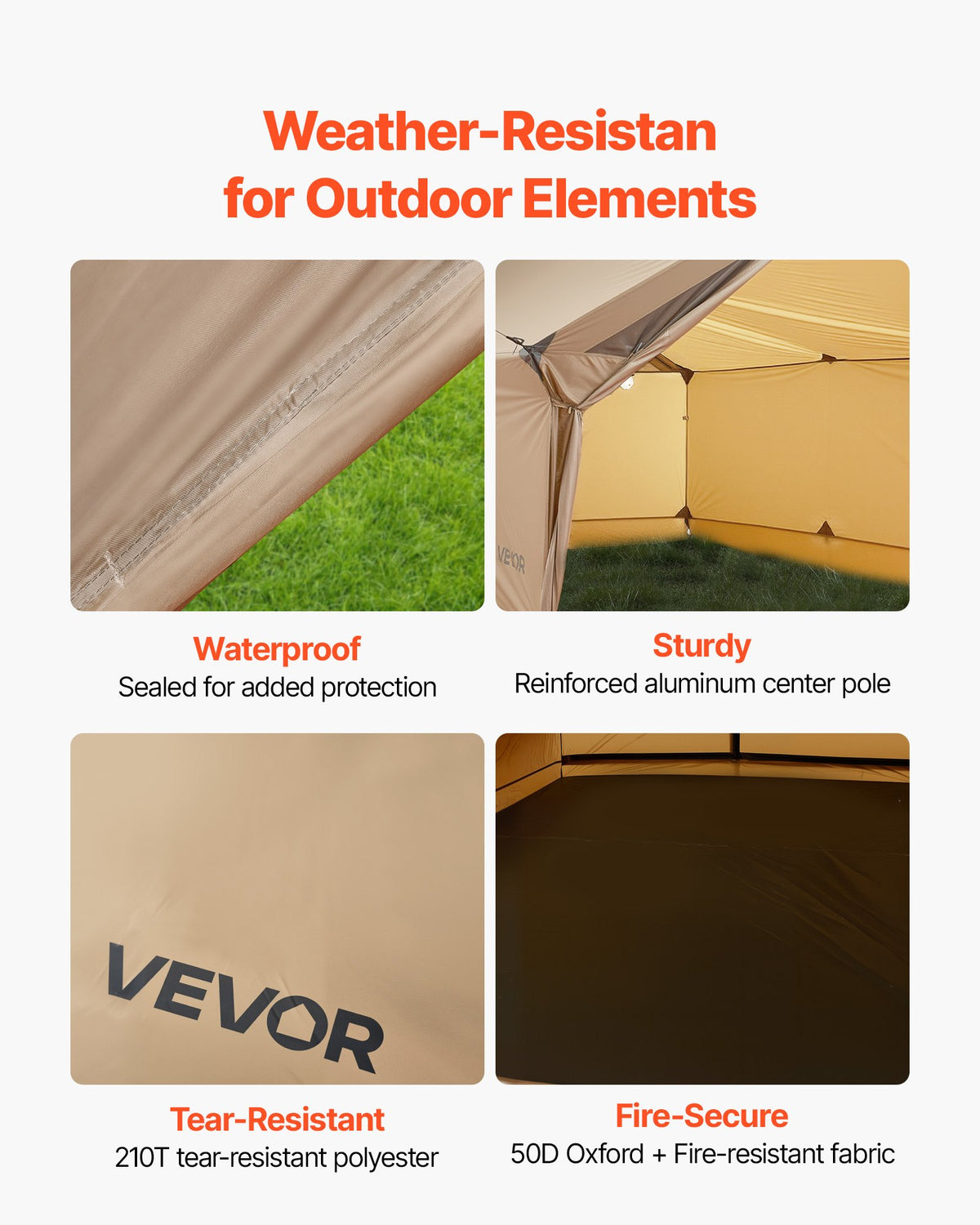 Cabin Tent With Stove Jack Lightweight Waterproof 2 Persons Camping
