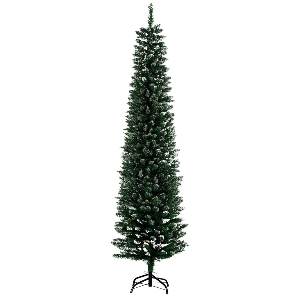 6FT Artificial Snow Dipped Christmas Tree Xmas Pencil Tree Holiday Home