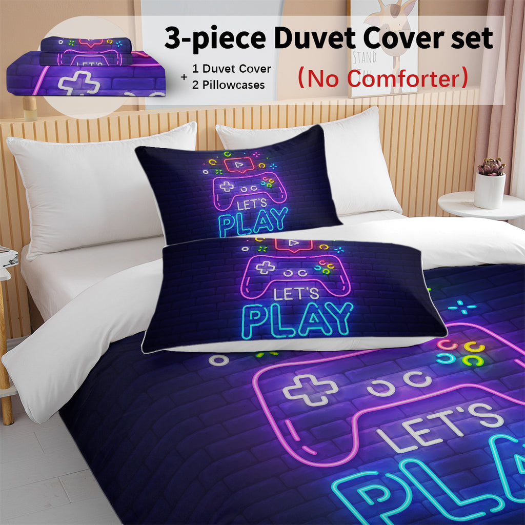 Gaming Duvet Cover Set Twin Full Queen King Size Video Game Controller