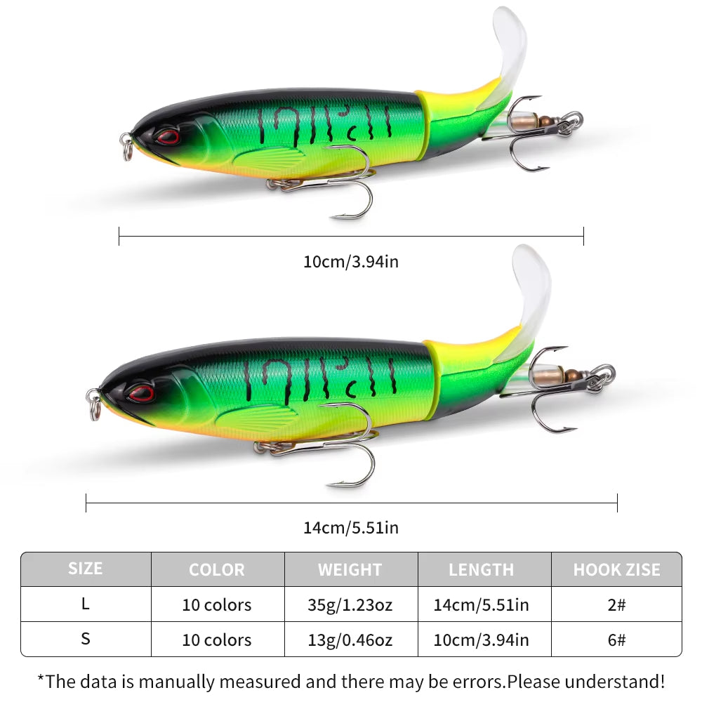 10-Piece Topwater Pencil Lure Set, 14 cm