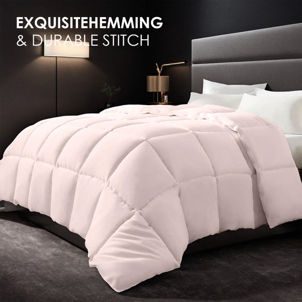 2-Pack Pink Oversized Duvet Inserts. Crafted From Comfortable