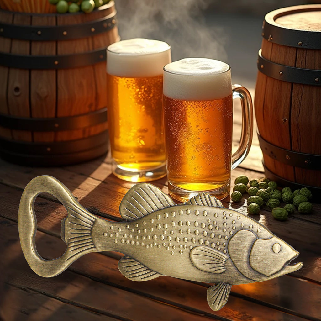 Creative Sea Bass Bottle Opener With Velvet Bag , Exclusive Gift