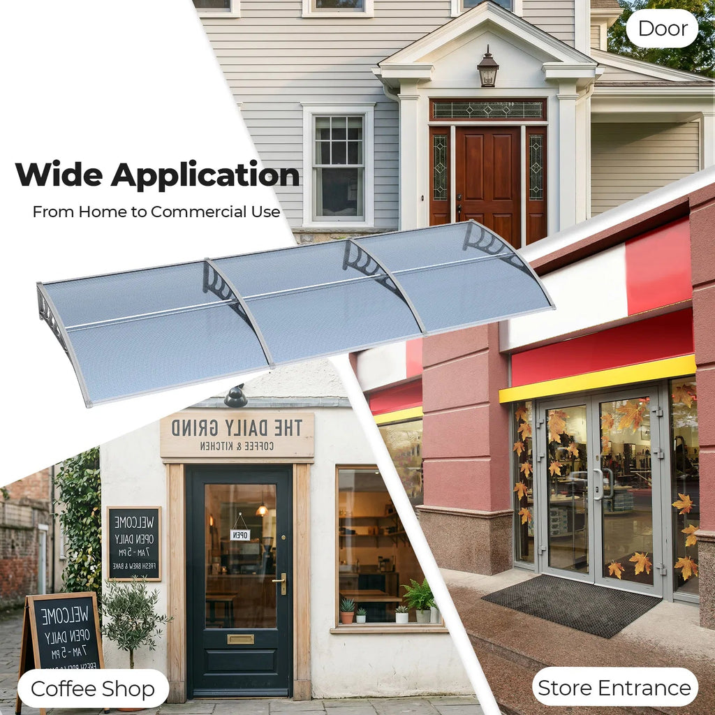 Awning For Door Entrance Window, 38x40 Inch Window Canopy Exterior, UV
