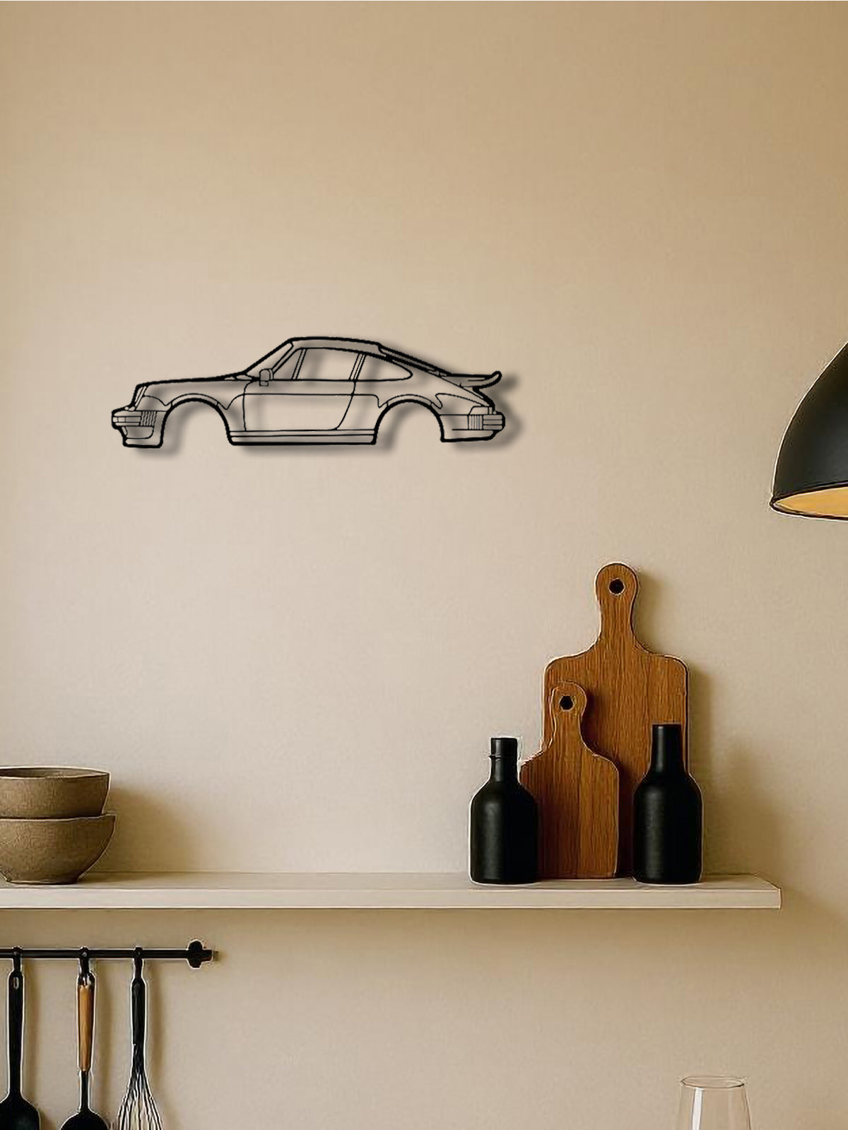 Metal Line Sports Car Metal Wall Art - Auto Enthusiast Gift Home Garage