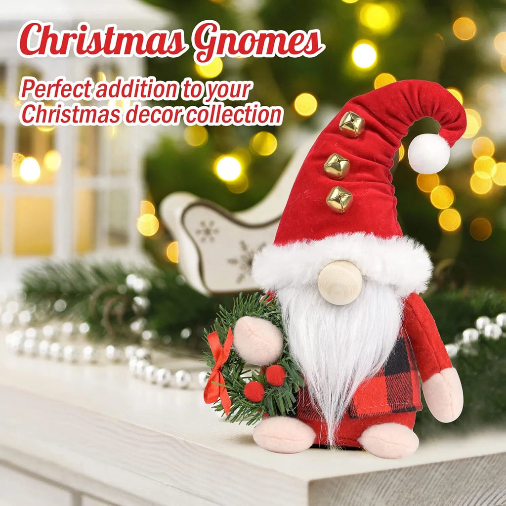 Christmas Gnomes Plush, 2 Pack Handmade Elf Santa Tomte Swedish Gnome