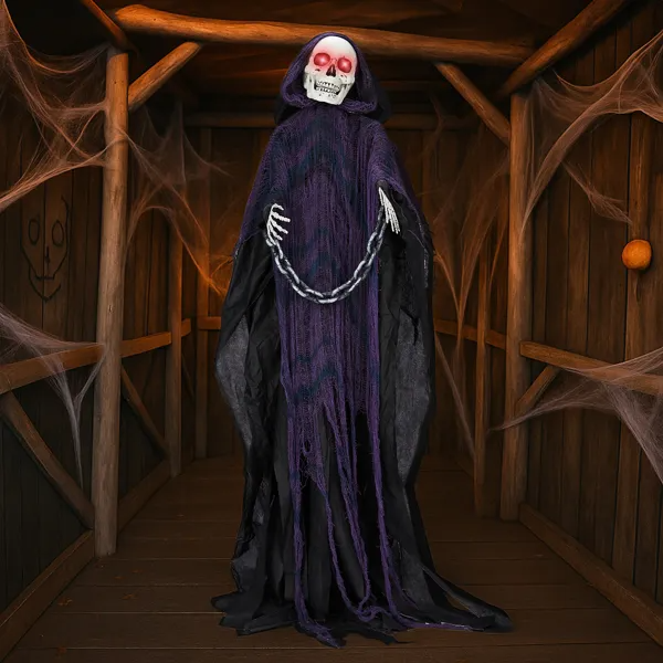 6ft Halloween Decorations Outdoor Life Size Animatronics Grim Reaper