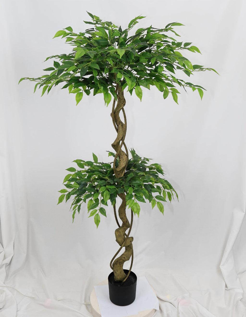 5.2FT Artificial Ficus Tree, Lifelike Faux Banyan Tree With Pot