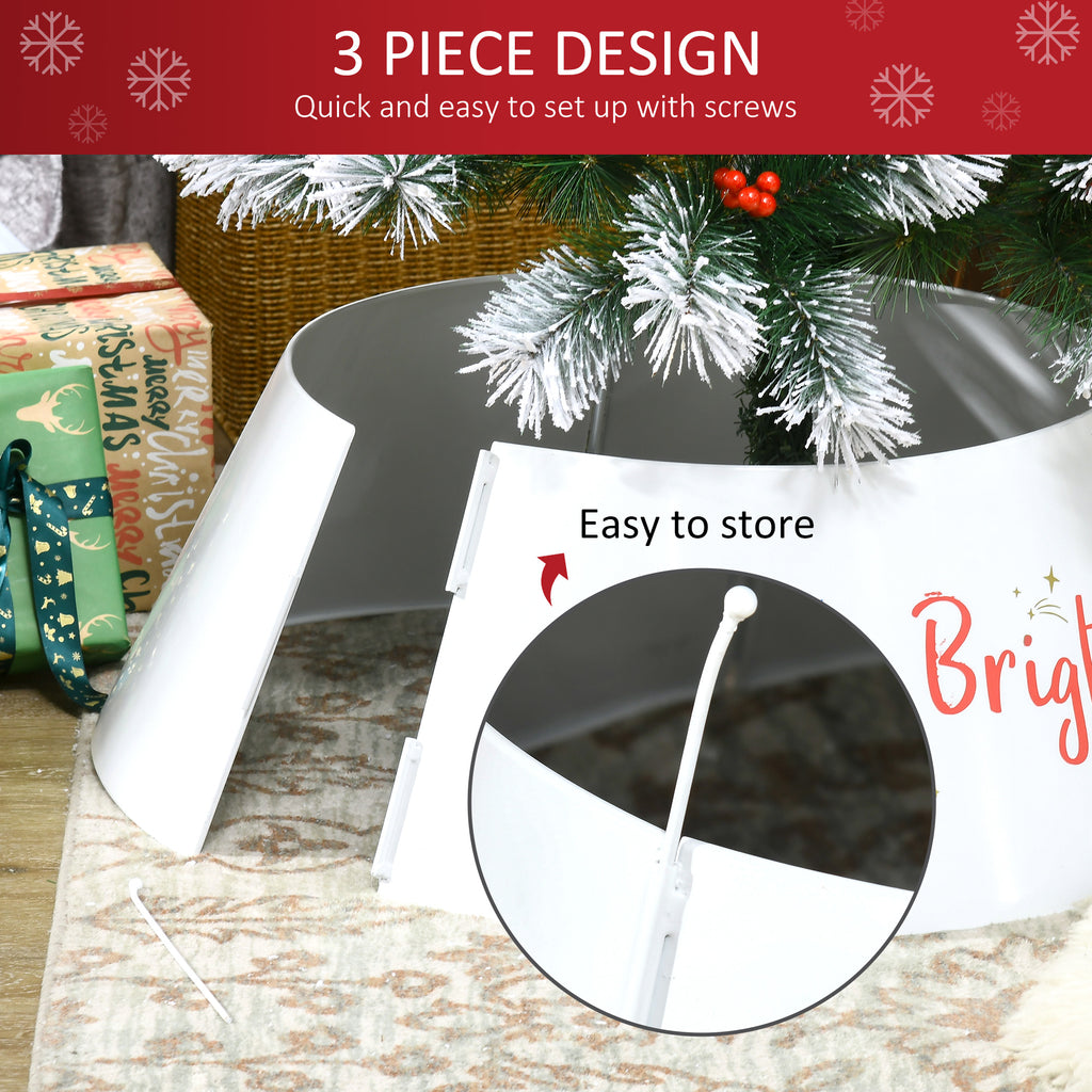 Steel Christmas Tree Collar, 26 in, Merry & Bright
