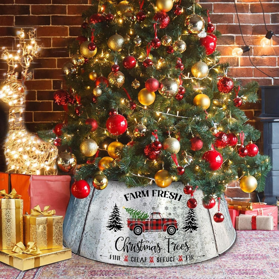 29-Inch Metal Christmas Tree Collar For Pencil Trees