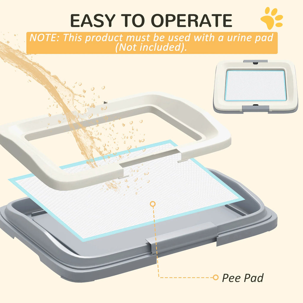 18" X 13" Pee Pad Holder, Dog Potty Tray For Indoor Outdoor, Easy