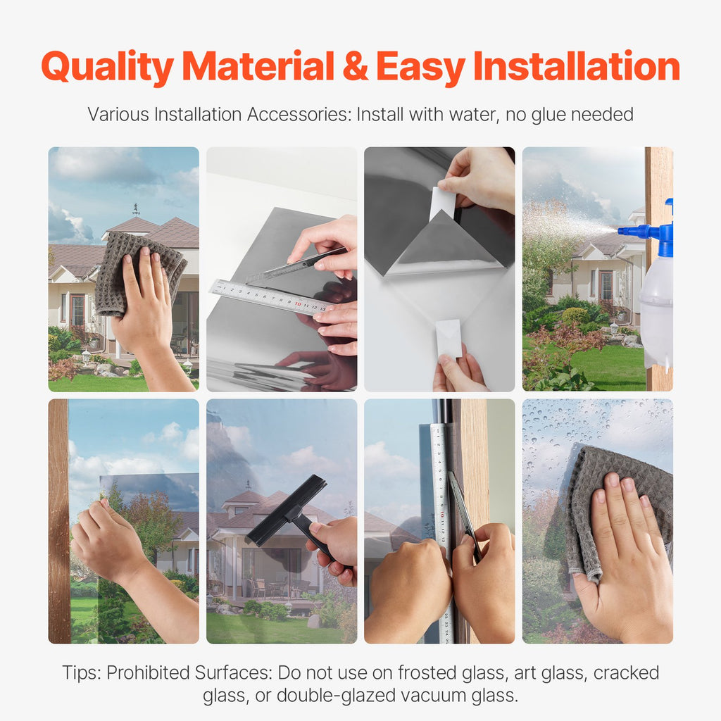 Window Privacy Film, One Way Window Tint, Daytime Mirror Reflective