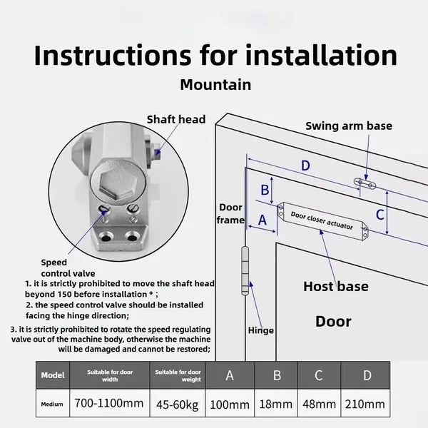 Door Closer Hydraulic Buffer Household Sliding Door Silent Automatic