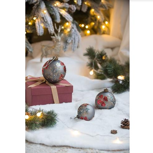 D4.7 Christmas Ball Ornaments, Glass Decorative Hanging Ball Christmas