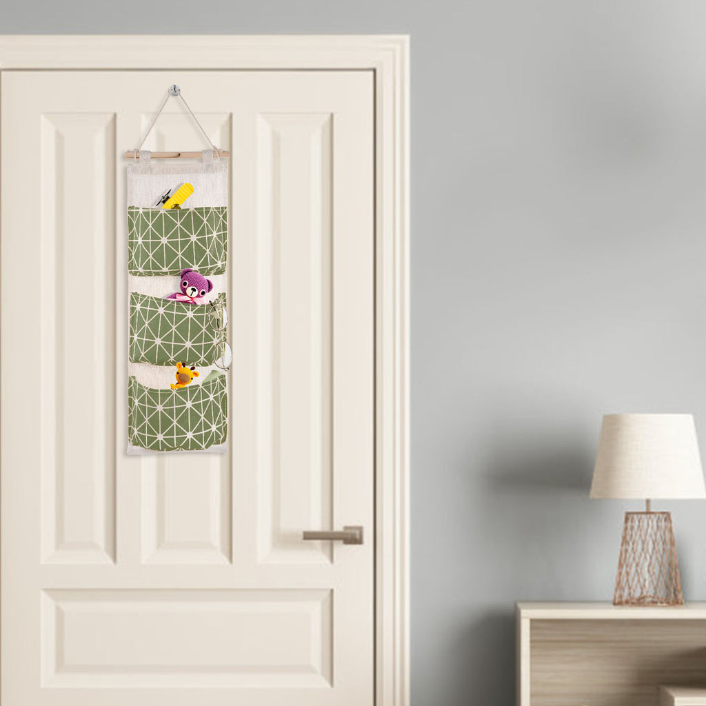 1Pc Wall Mounted Storage Bag Door Closet Hanging Storage Bag Organizer