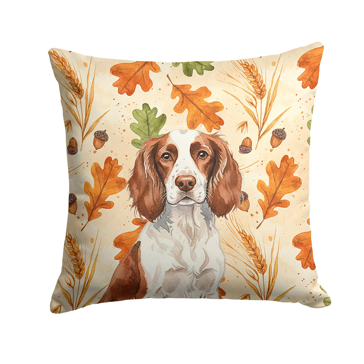 Liver And White English Springer Spaniel Heirloom Fall Throw Pillow