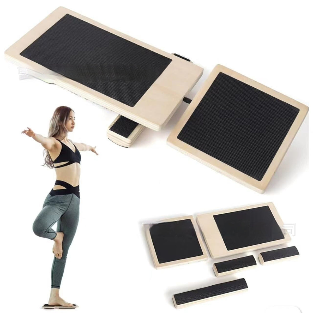 Wooden Yoga Trainer Foot Tensioner Bar