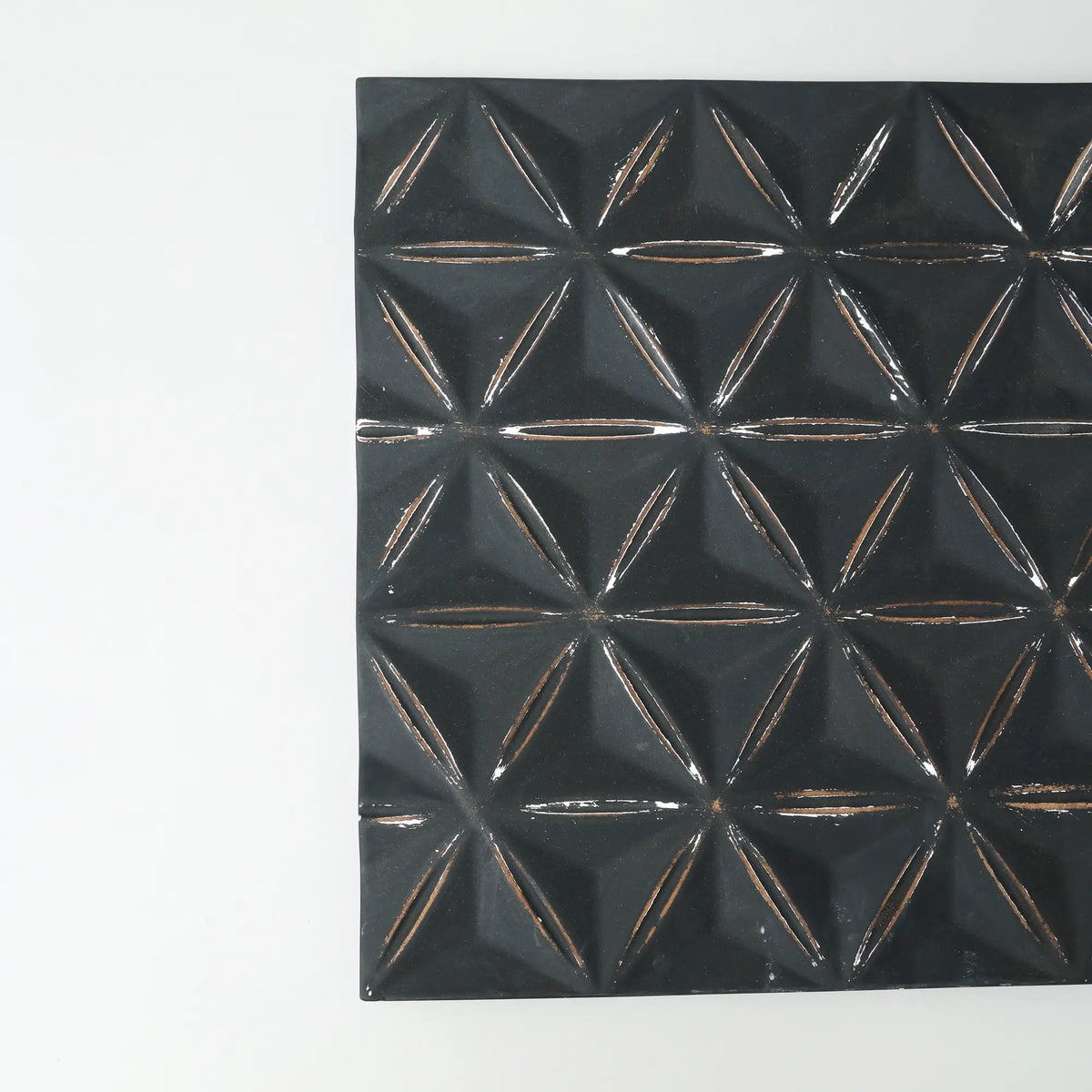 Black Square Shape Handcrafted MDF Wall Decor -16 X16 Elegant Home