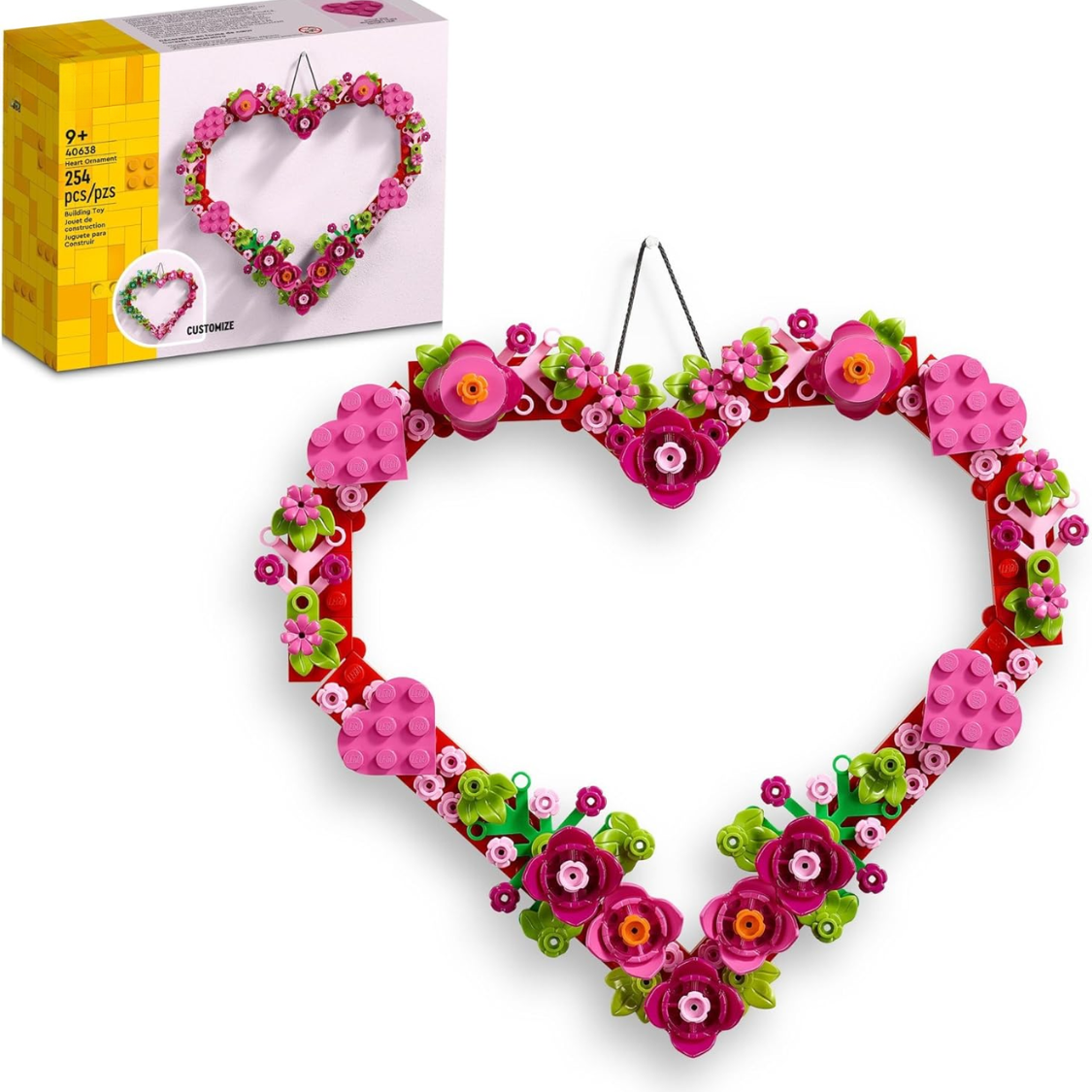 Heart Ornament Building Toy Set 40638 Crafts Home Decor Display Wall