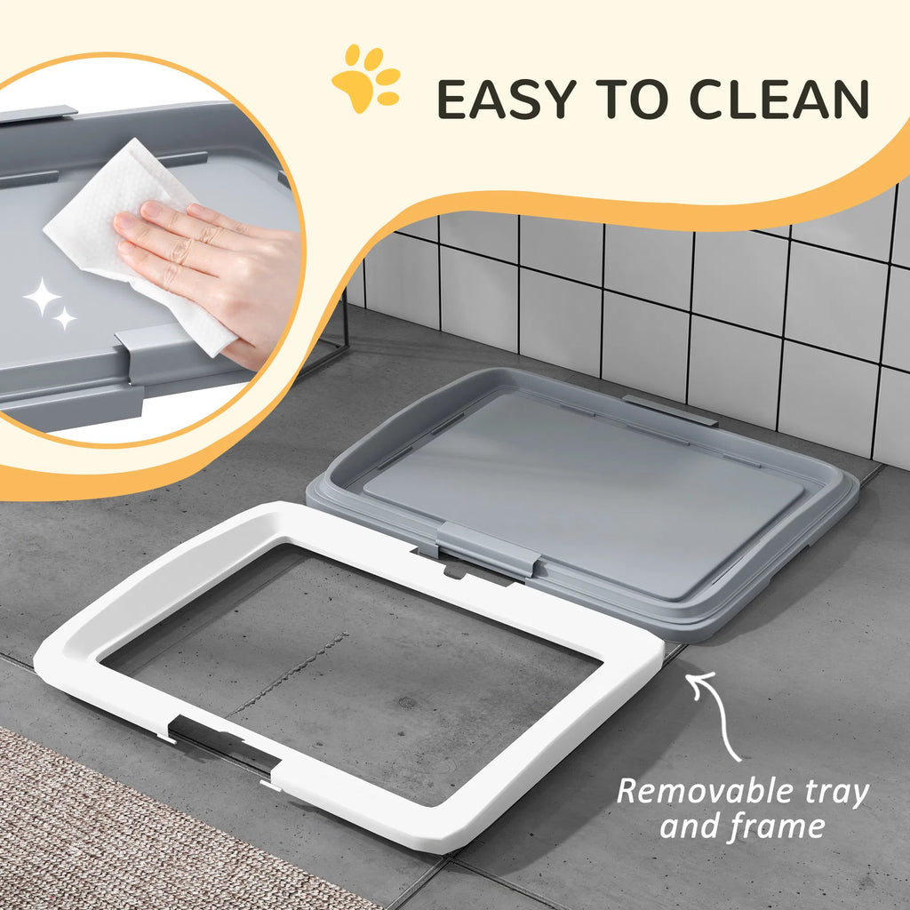 25" X 19" Pee Pad Holder, Dog Potty Tray For Indoor Outdoor, Easy
