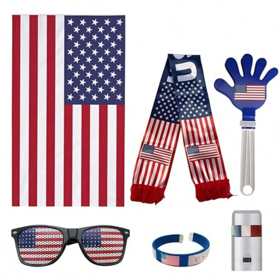 6pcs Set The American Celebration,usa World Cup Fan Kit,complete Soccer