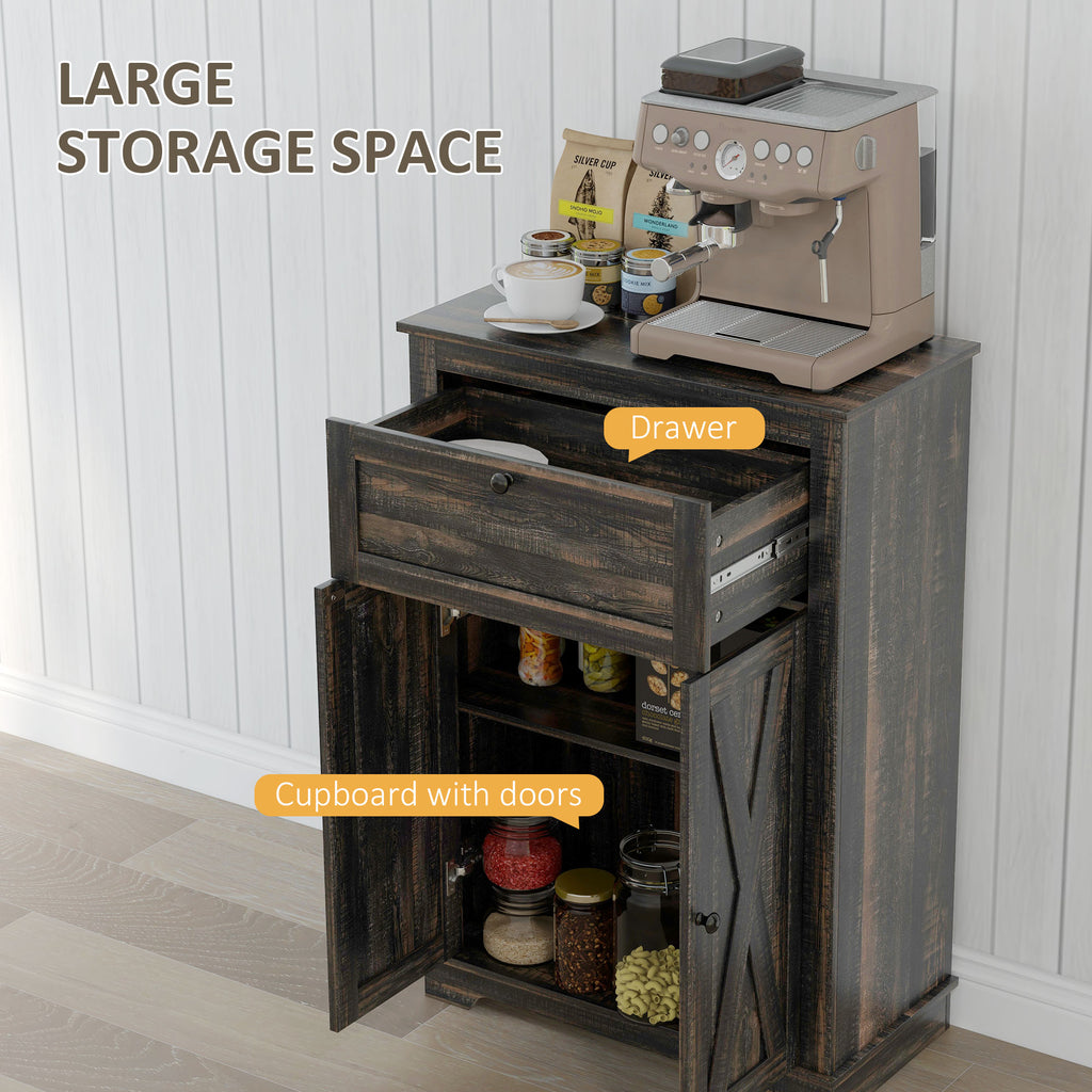 Farmhouse Sideboard Storage Cabinet With Doors And Drawer For Kitchen