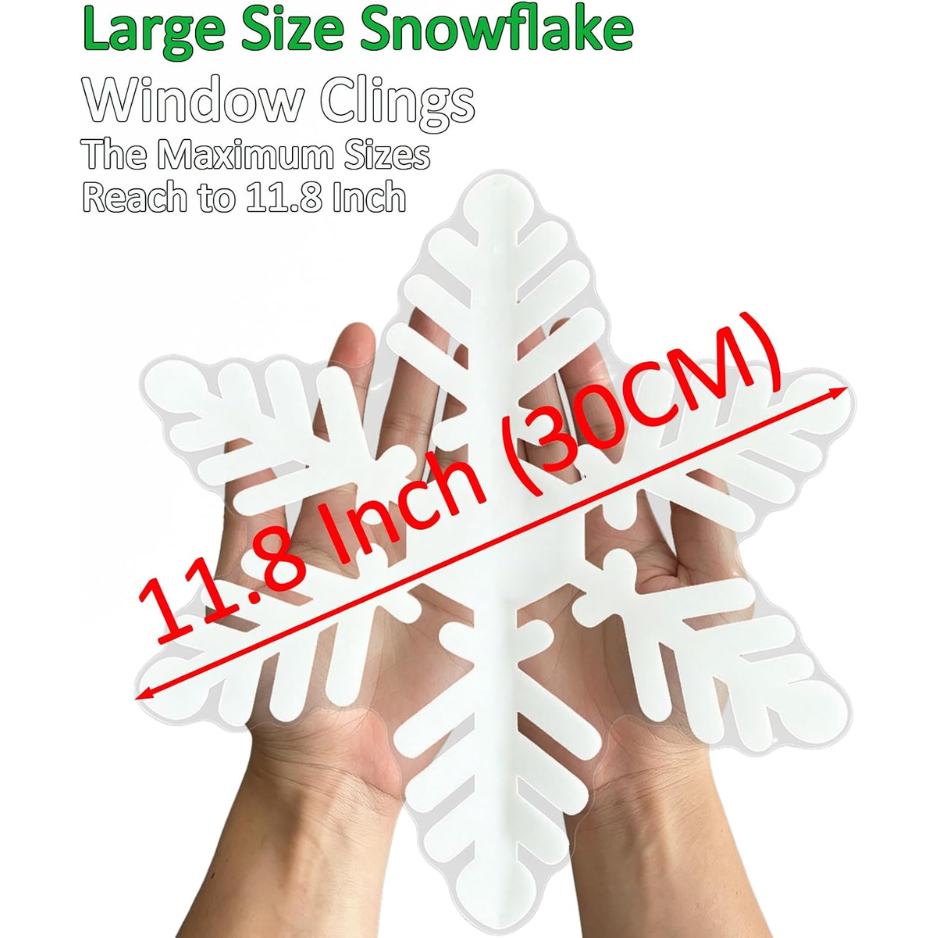 Large Snowflake Window Clings For Christmas Window Decorations